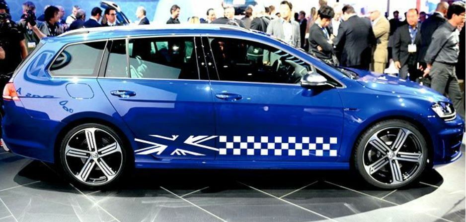 Mini Cooper Universal Decorative Union Jack Decal Sticker (White) 1 Pair