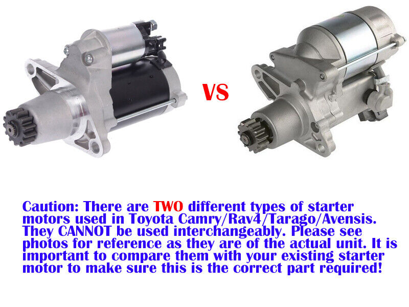 Starter Motor Fits Toyota Camry MCV20R MCV36R 3.0L Petrol 1MZ-FE 2002-2006 Two different variations
