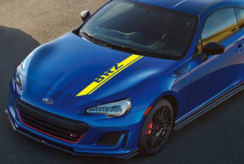 Subaru BRZ Sport Bonnet Decorative Decal Sticker (Yellow)