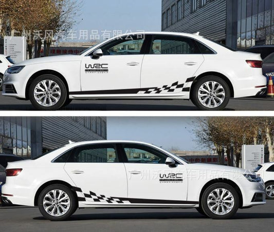 Universal WRC Sport Door Body Decorative Decal Sticker (Black) 1 Pair