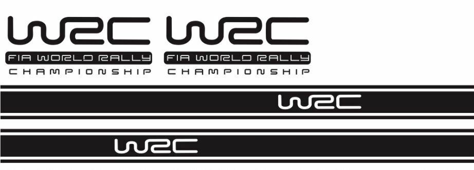 Universal WRC Sport Door Body Stripe Decorative Decal Sticker (Black) 1 Pair